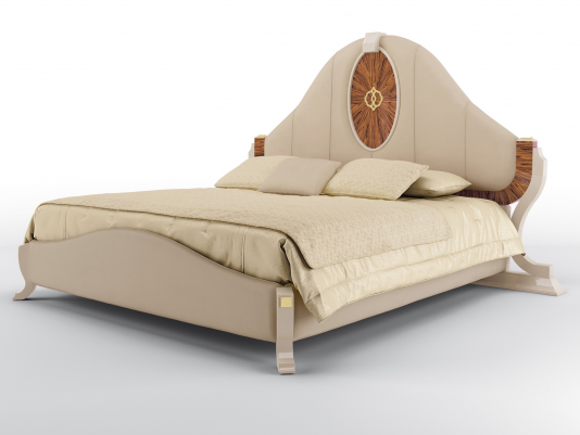 Итальянская кровать Hermes Beige_0