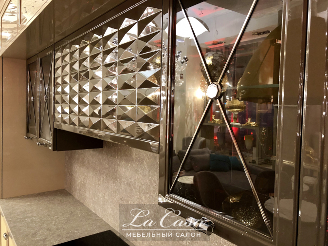 Фото кухни Luxury Glam от фабрики Aster Cucine фасады с ромбами - фото №8
