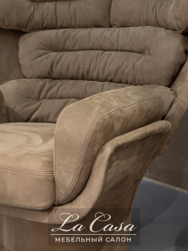 Фото кресла Elda office от фабрики Longhi локотник коричневое - фото №12