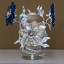 Фото статуэтки HDP 3/2 CCB от фабрики Mechini серебряная подставка для интерьерных духов с голубым хрусталем - фото №1
